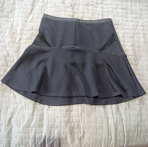 Elegant Navy Scuba Flutted Skirt for Women